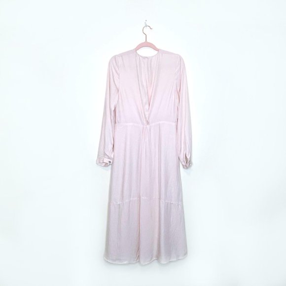 ⚡️SOLD⚡️ nwt vince satin twist drape long sleeve dress - size 8 - Picture 6 of 11